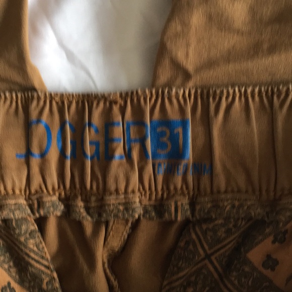 tainted denim joggers